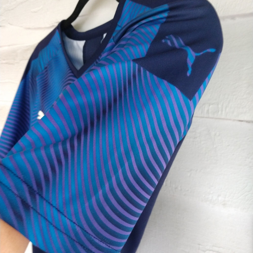 Puma dryCell Peacoat Blue Jersey Top Size Small Unisex Sporty Athletic - Picture 8 of 12